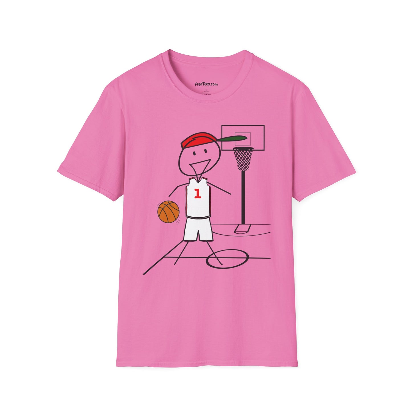 FRED is ready for the court! His forever motto - HAVE FUN, PLAY HARD, DON’T QUIT! Red & White
