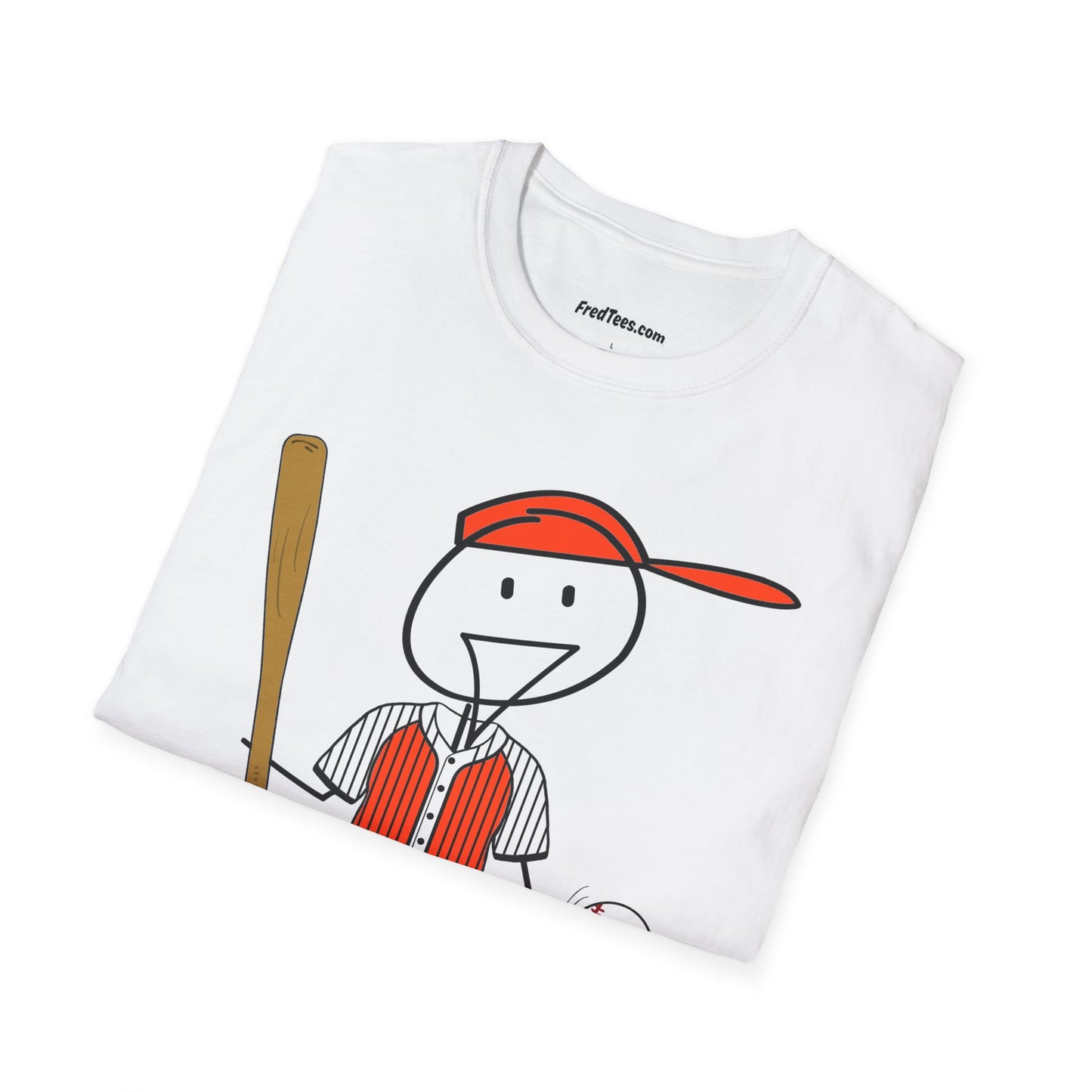FRED is ready to PLAY BALL! His forever motto - HAVE FUN, PLAY HARD, DON’T QUIT! Orange & Black Pinstripe