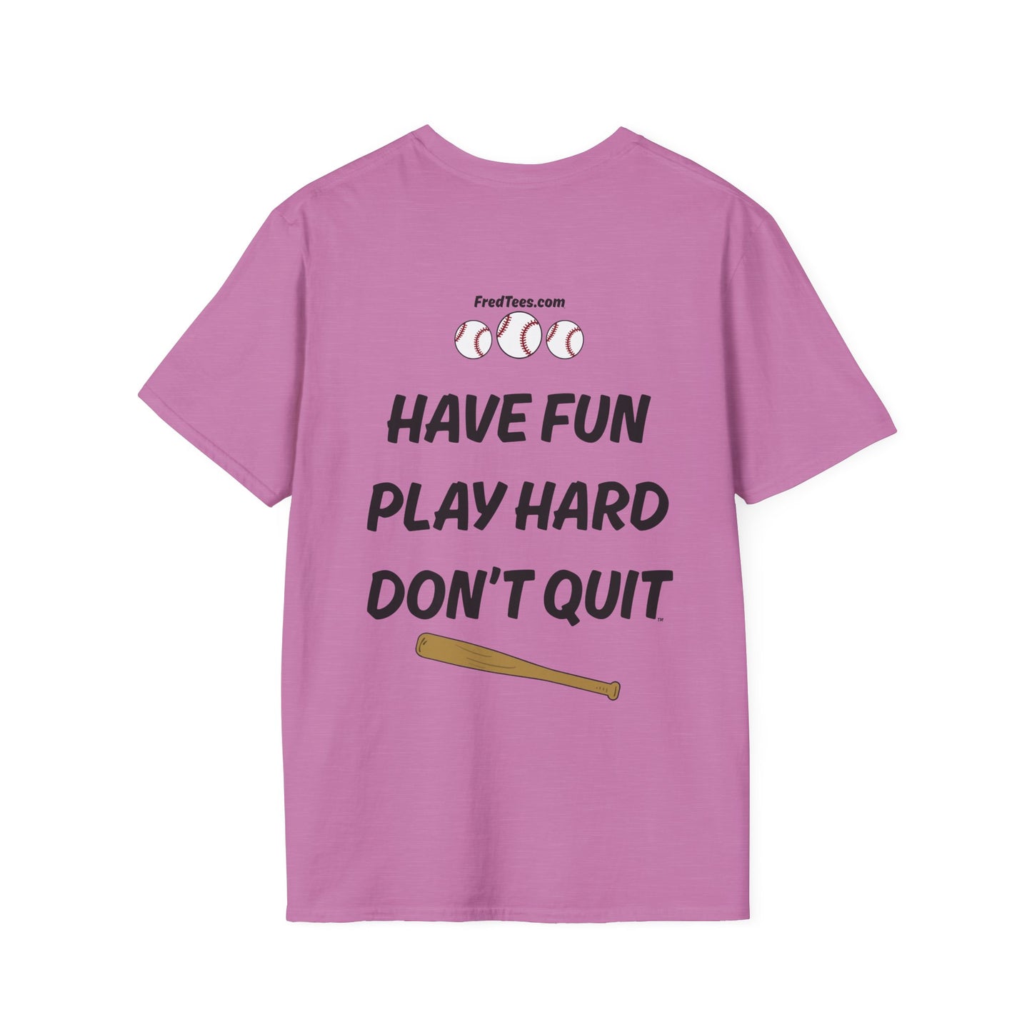 FRED is ready to PLAY BALL! His forever motto - HAVE FUN, PLAY HARD, DON’T QUIT! Orange & Navy