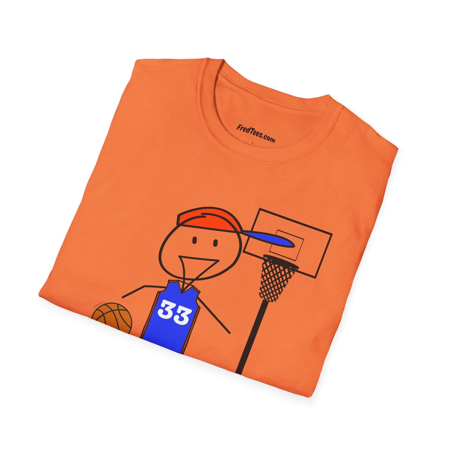 FRED is ready for the court! His forever motto - HAVE FUN, PLAY HARD, DON’T QUIT! Orange & Royal