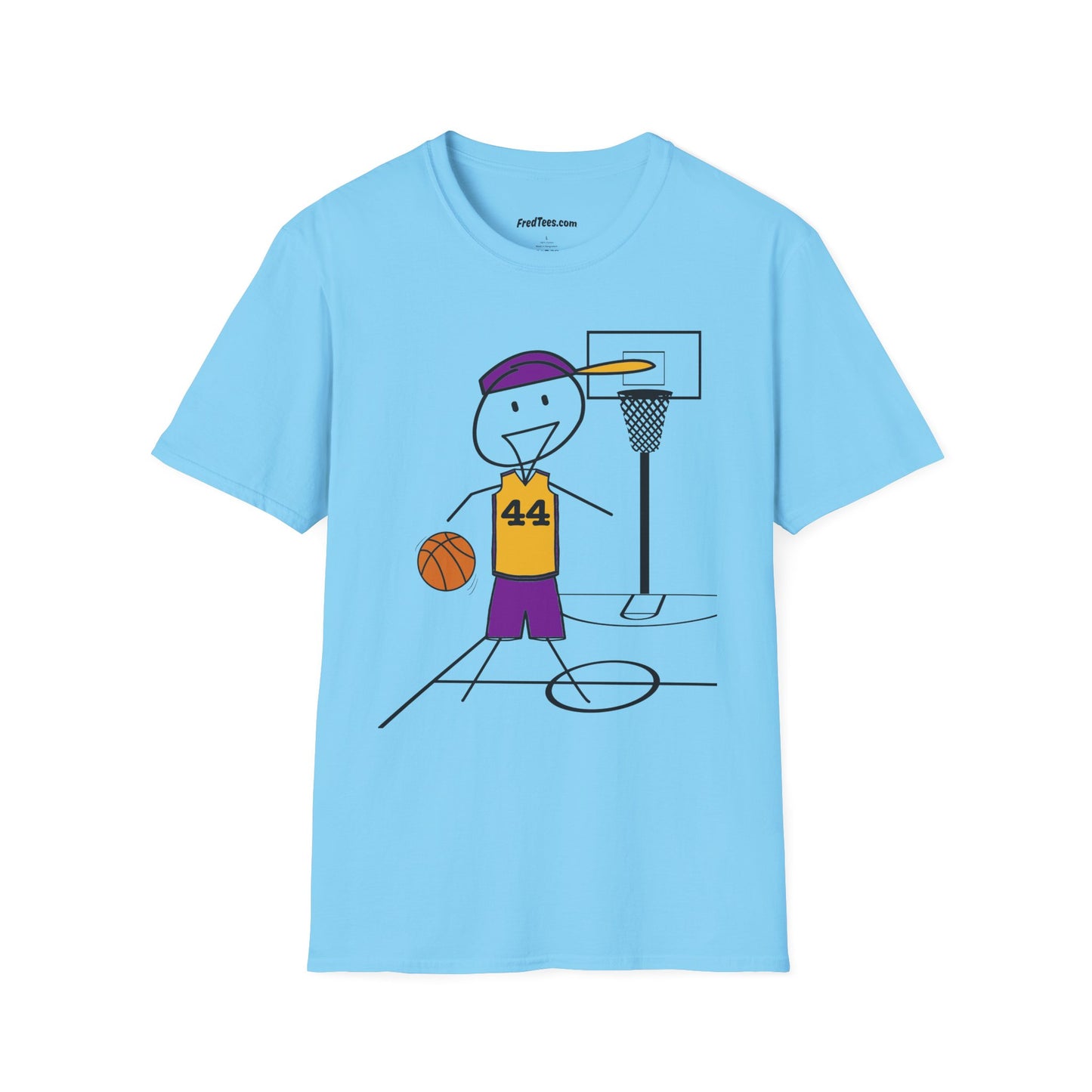FRED is ready for the court! His forever motto - HAVE FUN, PLAY HARD, DON’T QUIT! More Purple & Yellow