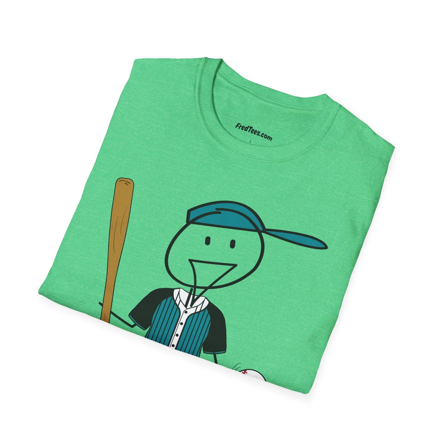 FRED is ready to PLAY BALL! His forever motto - HAVE FUN, PLAY HARD, DON’T QUIT! Teal & Black Pinstripe