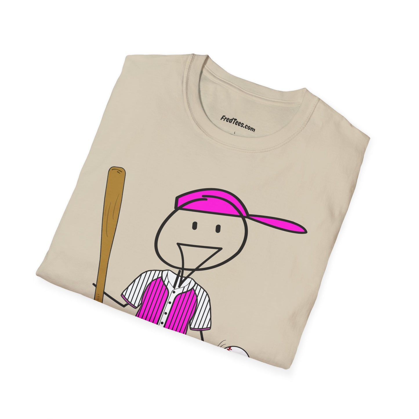 FRED is ready to PLAY BALL! His forever motto - HAVE FUN, PLAY HARD, DON’T QUIT! Hot Pink Pinstripe