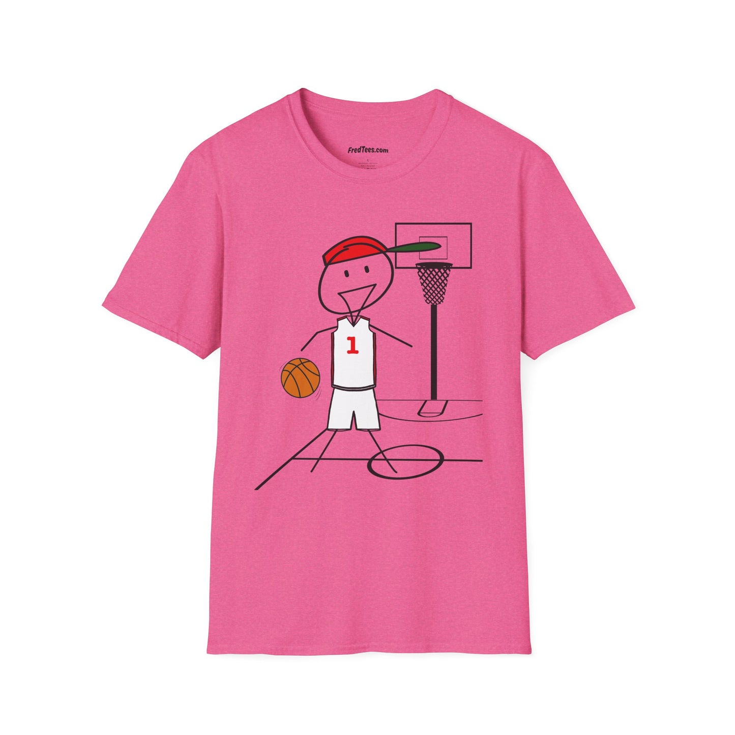 FRED is ready for the court! His forever motto - HAVE FUN, PLAY HARD, DON’T QUIT! Red & White