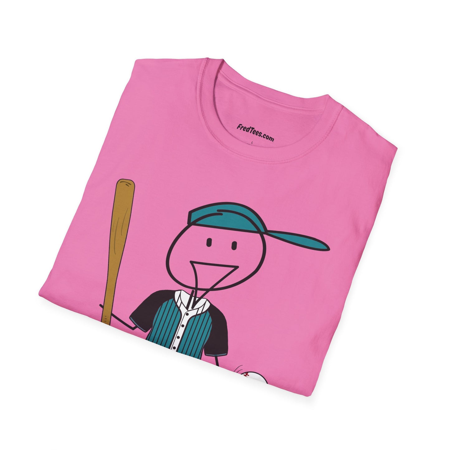 FRED is ready to PLAY BALL! His forever motto - HAVE FUN, PLAY HARD, DON’T QUIT! Teal & Black Pinstripe