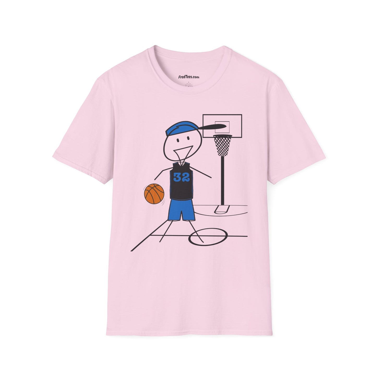 FRED is ready for the court! His forever motto - HAVE FUN, PLAY HARD, DON’T QUIT! Sky Blue & Black