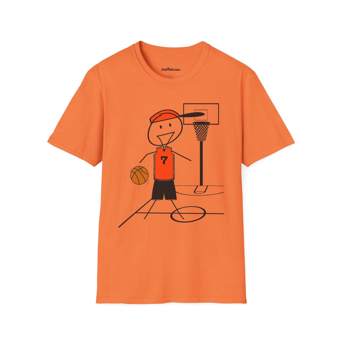 FRED is ready for the court! His forever motto - HAVE FUN, PLAY HARD, DON’T QUIT! Orange & Black