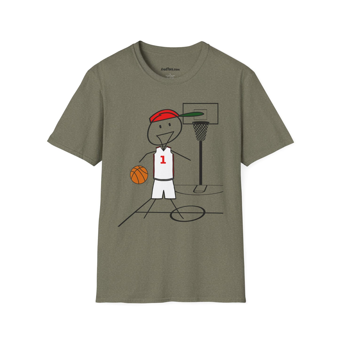 FRED is ready for the court! His forever motto - HAVE FUN, PLAY HARD, DON’T QUIT! Red & White