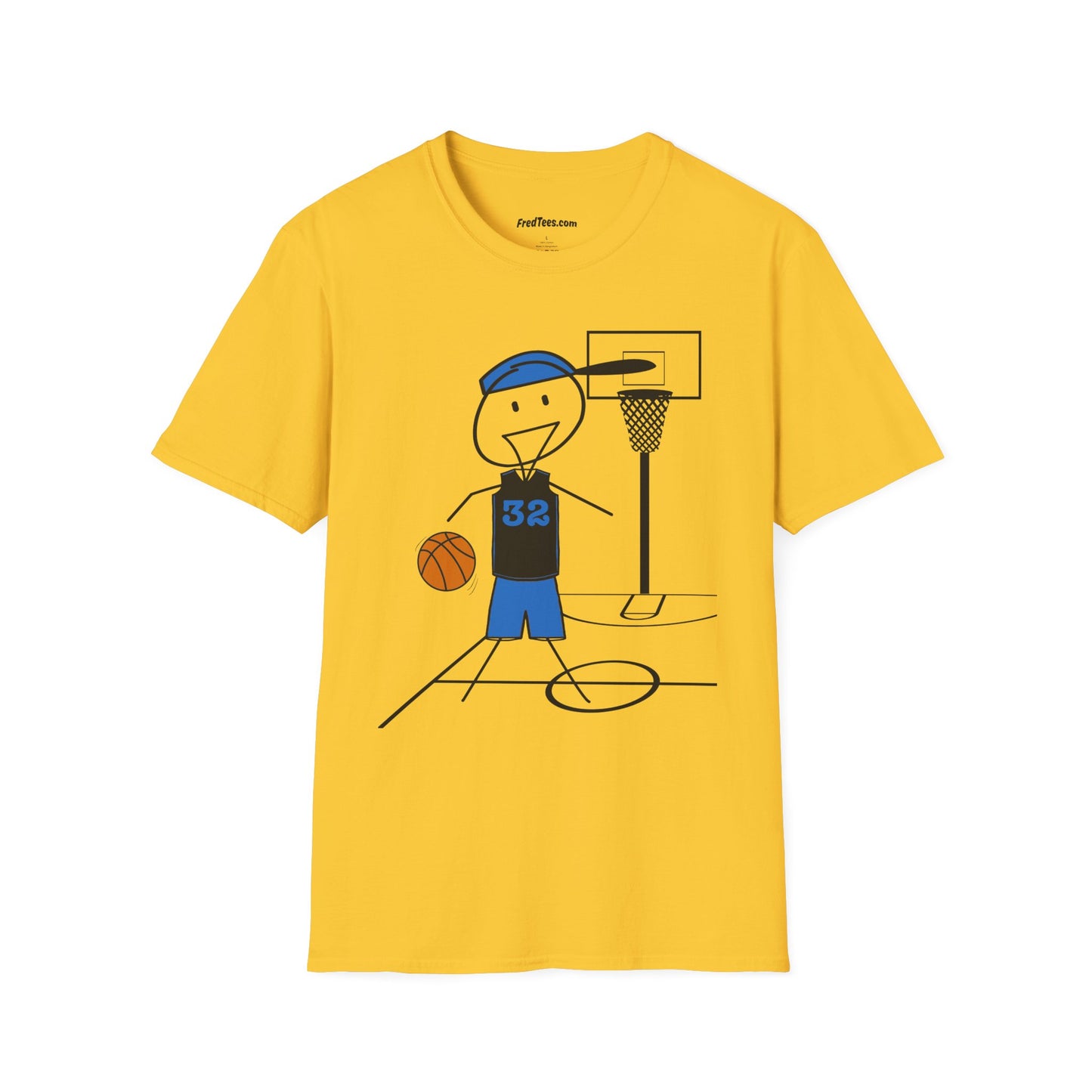 FRED is ready for the court! His forever motto - HAVE FUN, PLAY HARD, DON’T QUIT! Sky Blue & Black