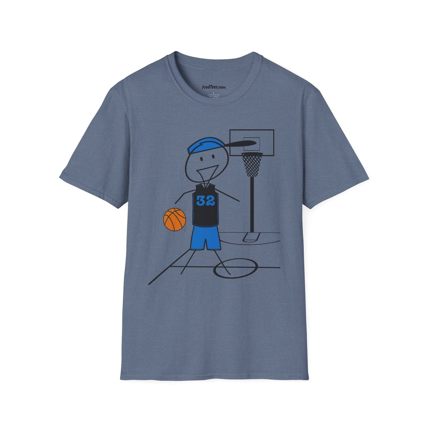 FRED is ready for the court! His forever motto - HAVE FUN, PLAY HARD, DON’T QUIT! Sky Blue & Black
