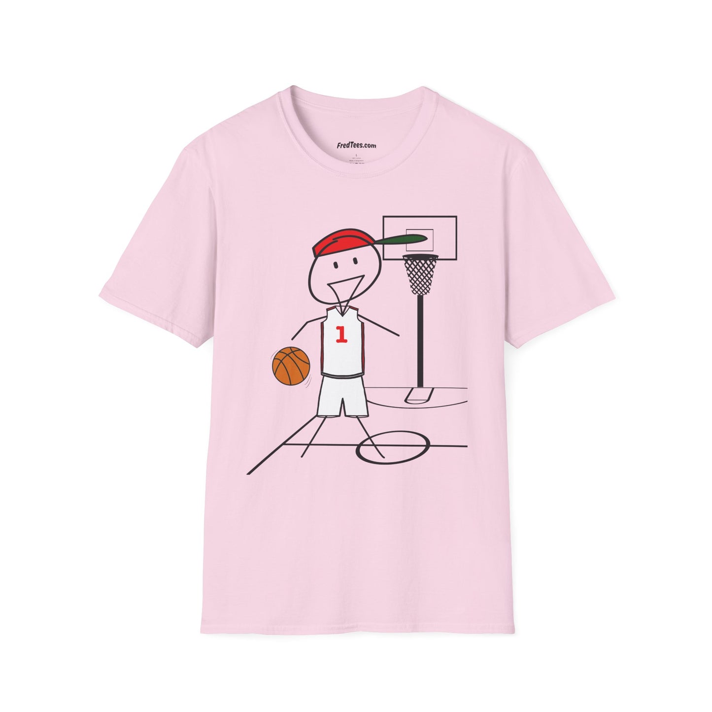 FRED is ready for the court! His forever motto - HAVE FUN, PLAY HARD, DON’T QUIT! Red & White