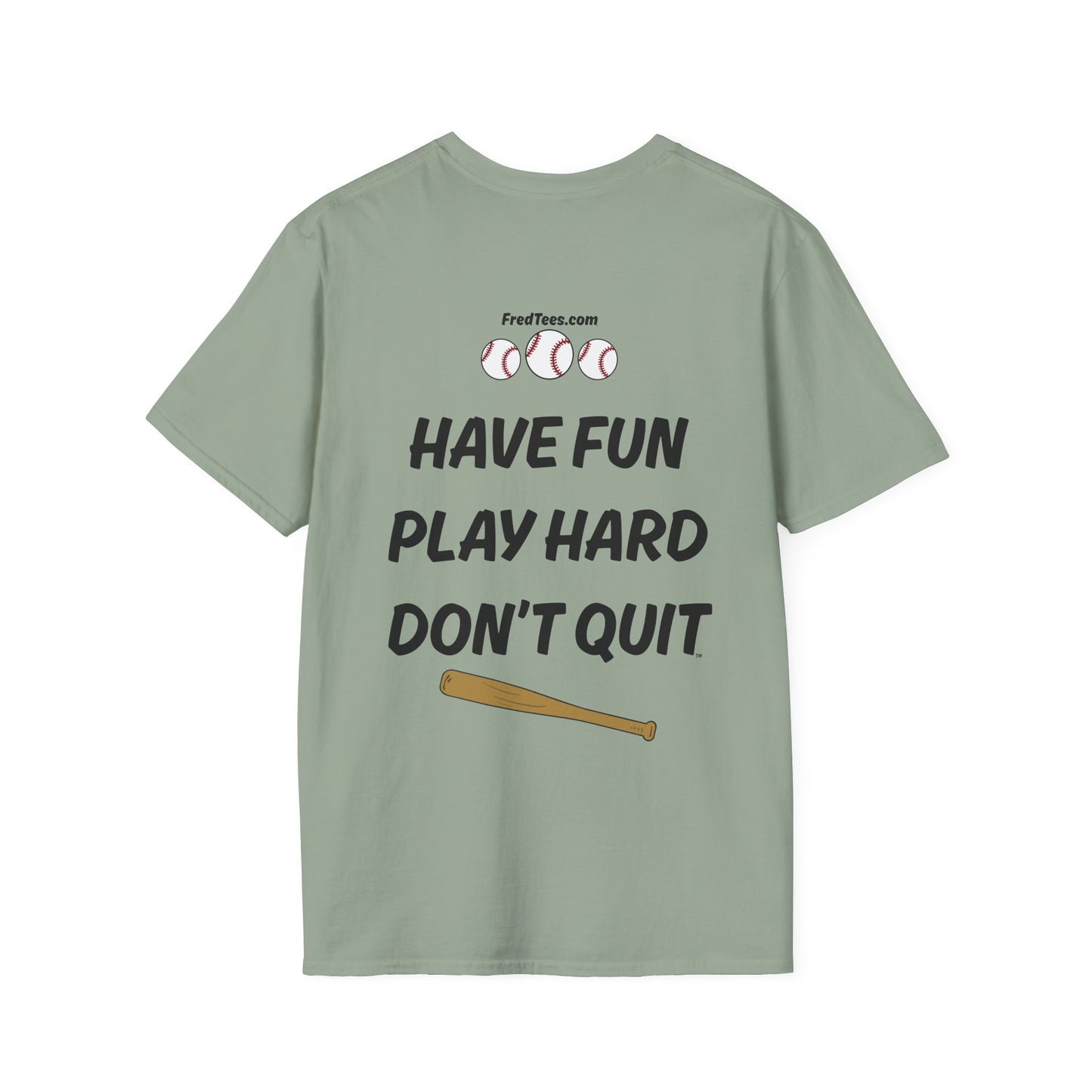 FRED is ready to PLAY BALL! His forever motto - HAVE FUN, PLAY HARD, DON’T QUIT! Orange & Navy