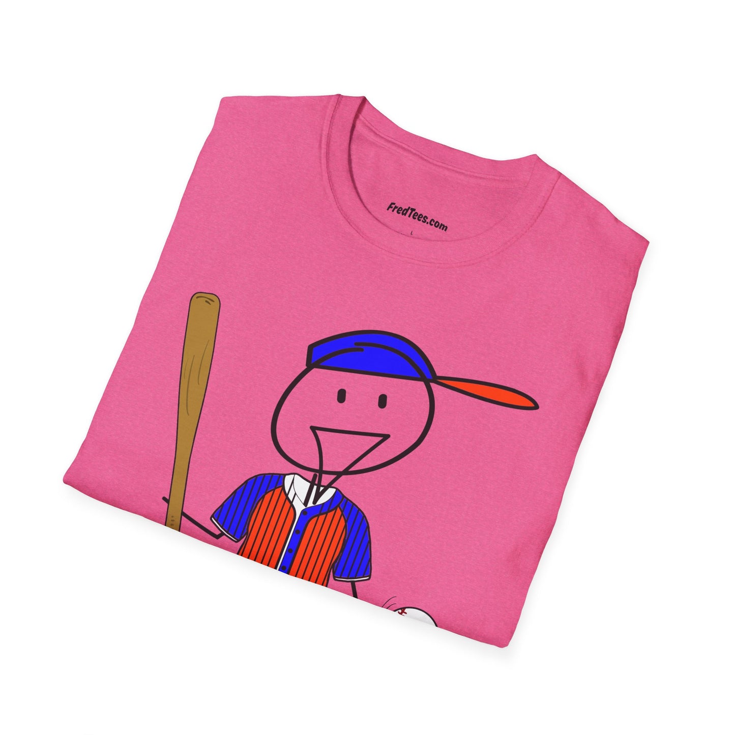 FRED is ready to PLAY BALL! His forever motto - HAVE FUN, PLAY HARD, DON’T QUIT! Orange & Royal Pinstripe