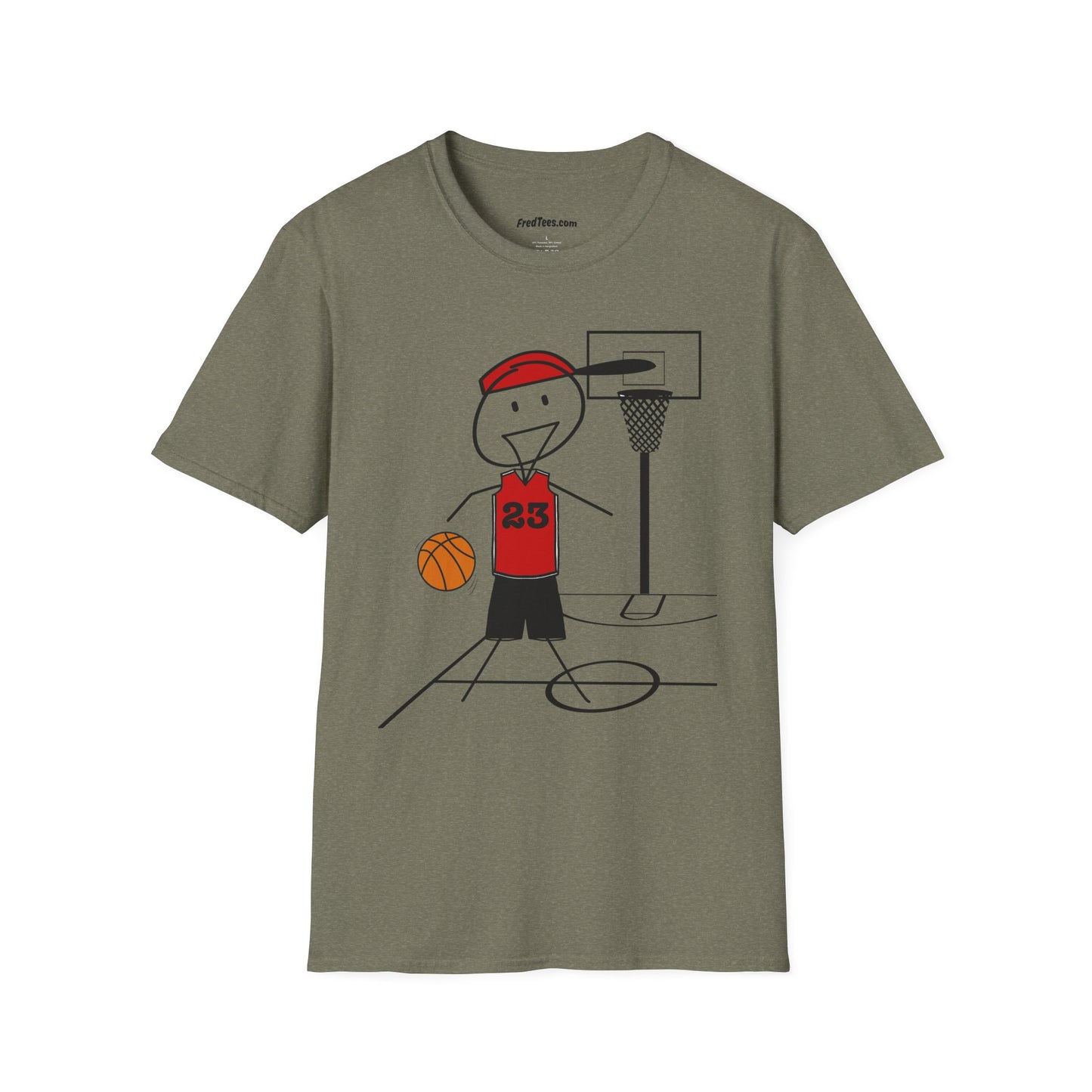 FRED is ready for the court! His forever motto - HAVE FUN, PLAY HARD, DON’T QUIT! Red & Black