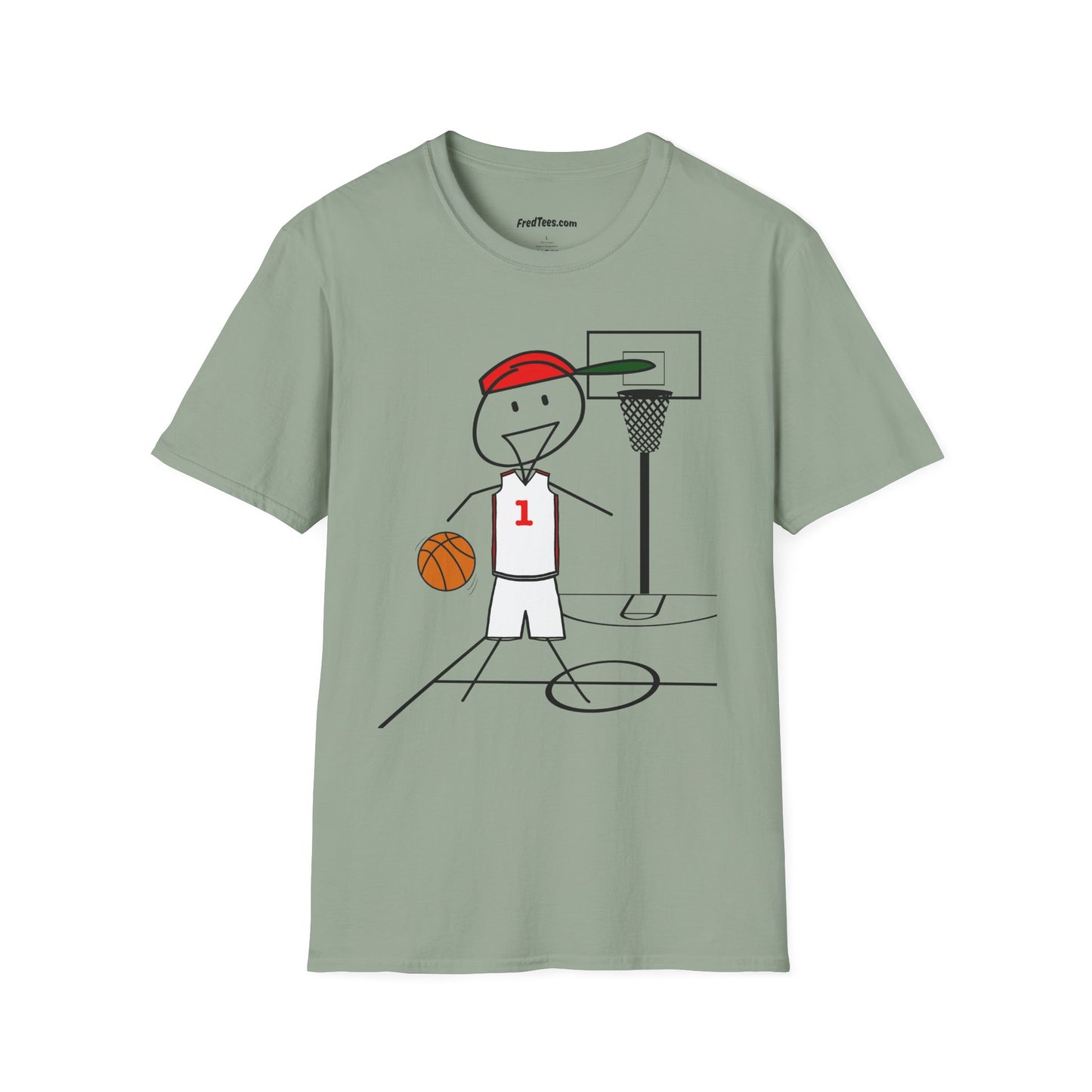 FRED is ready for the court! His forever motto - HAVE FUN, PLAY HARD, DON’T QUIT! Red & White