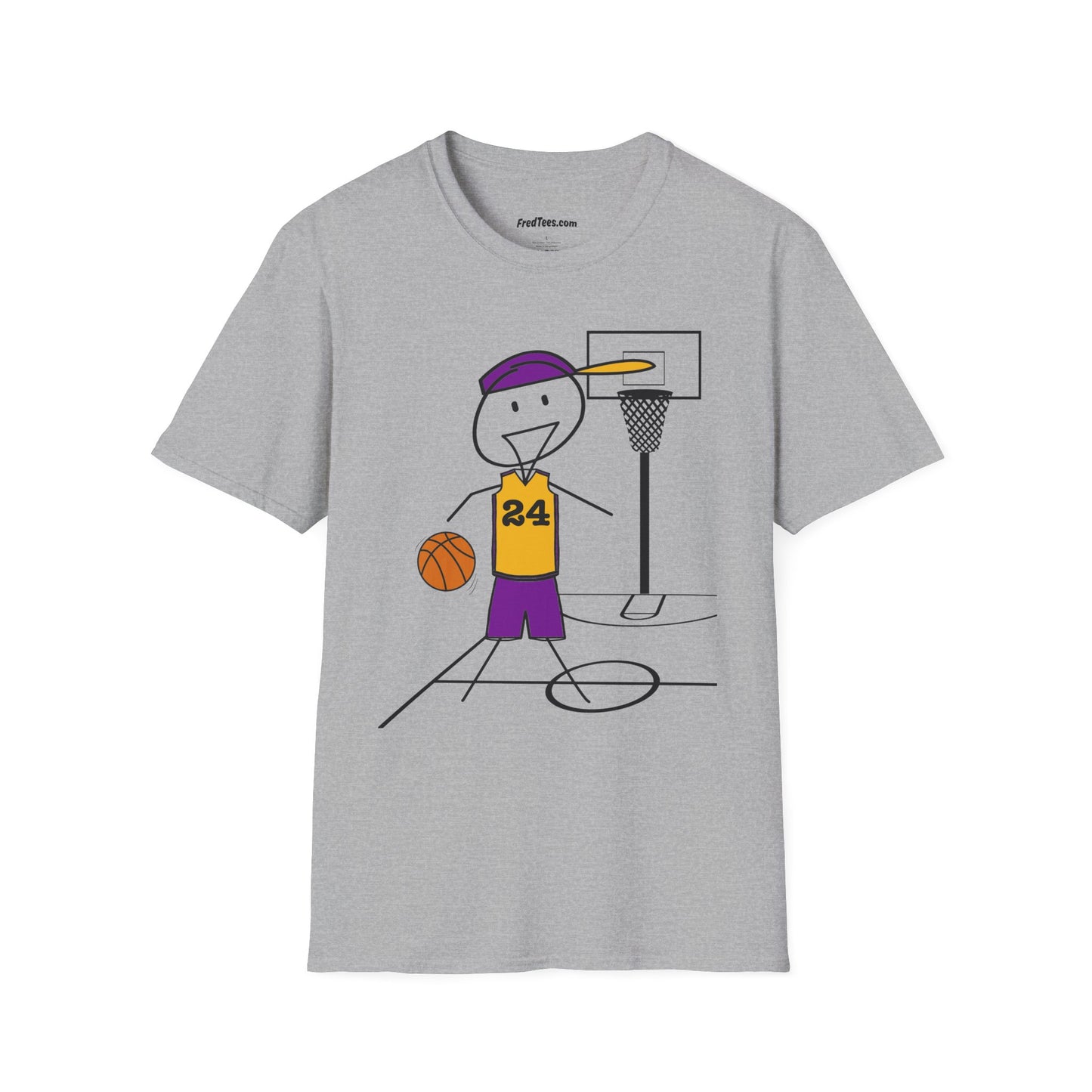 FRED is ready for the court! His forever motto - HAVE FUN, PLAY HARD, DON’T QUIT! Another Purple & Yellow