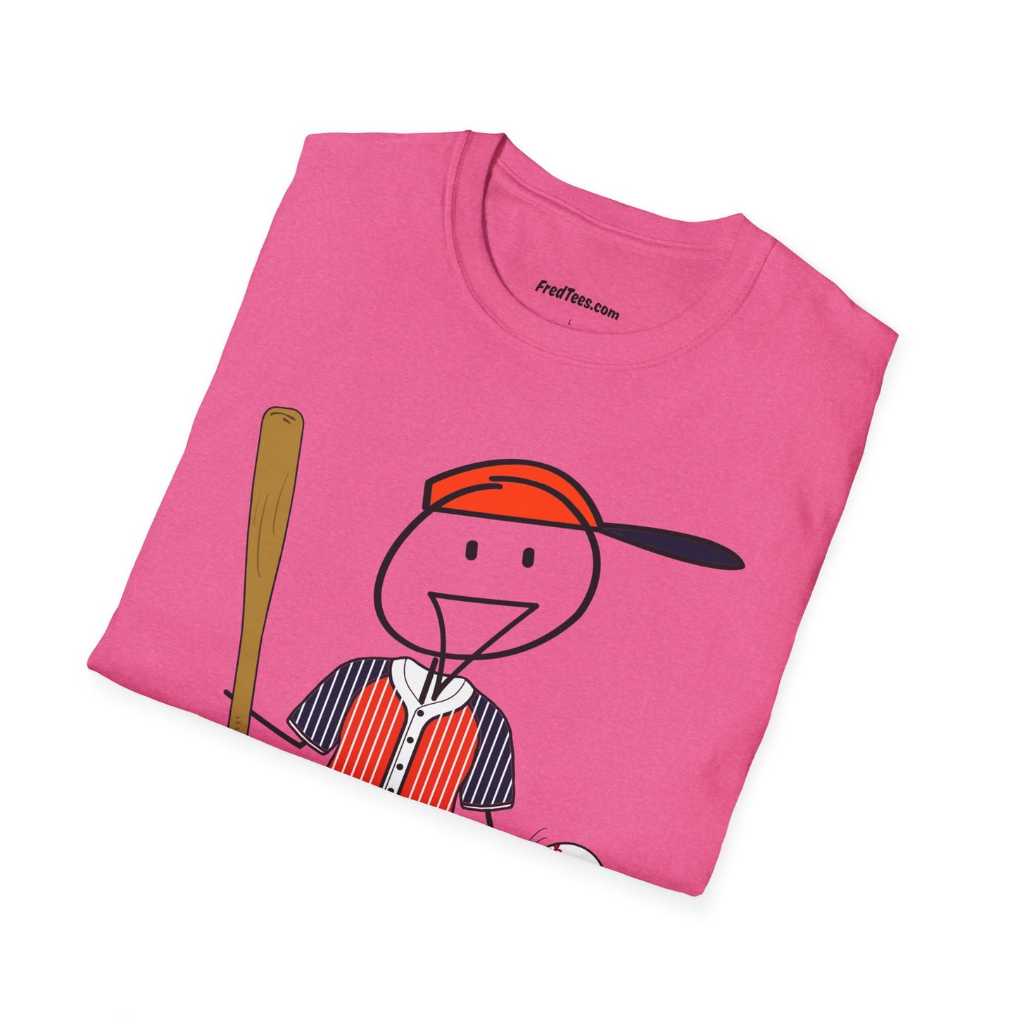 FRED is ready to PLAY BALL! His forever motto - HAVE FUN, PLAY HARD, DON’T QUIT! Orange & Navy Pinstripe