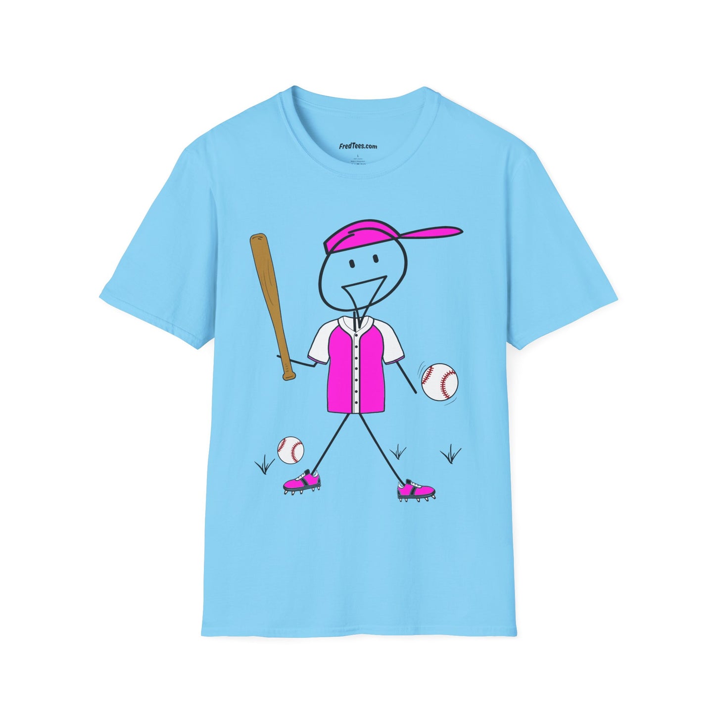 FRED is ready to PLAY BALL! His forever motto - HAVE FUN, PLAY HARD, DON’T QUIT! Hot Pink