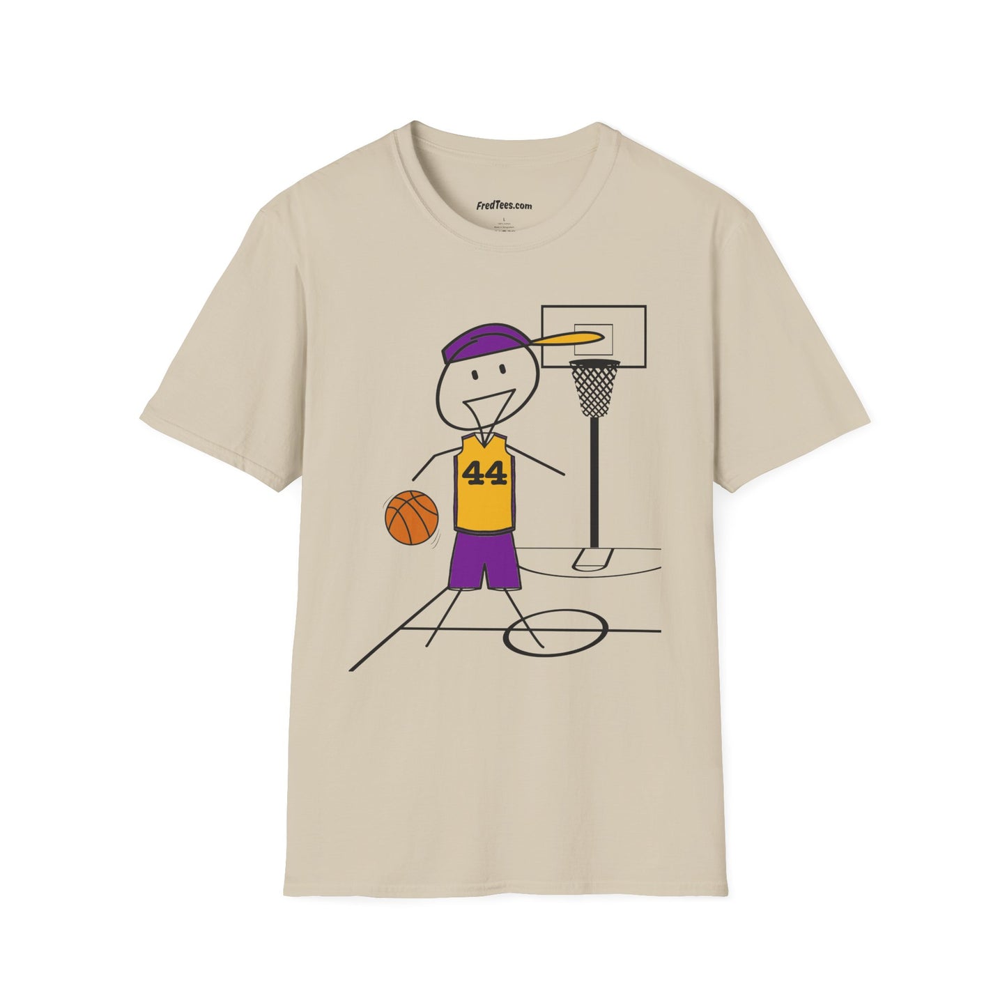 FRED is ready for the court! His forever motto - HAVE FUN, PLAY HARD, DON’T QUIT! More Purple & Yellow