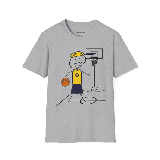 FRED is ready for the court! His forever motto - HAVE FUN, PLAY HARD, DON’T QUIT! Navy & Yellow