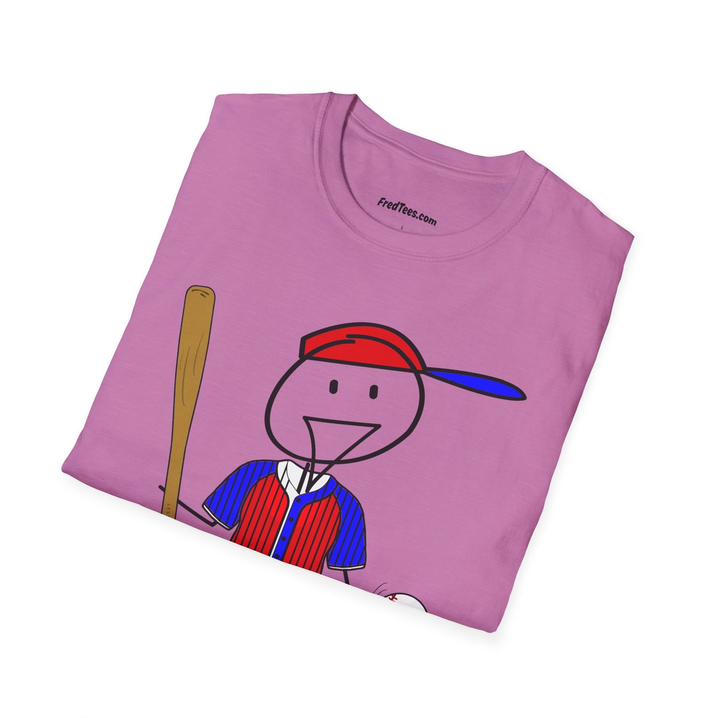 FRED is ready to PLAY BALL! His forever motto - HAVE FUN, PLAY HARD, DON’T QUIT! Red, White & Blue Pinstripe