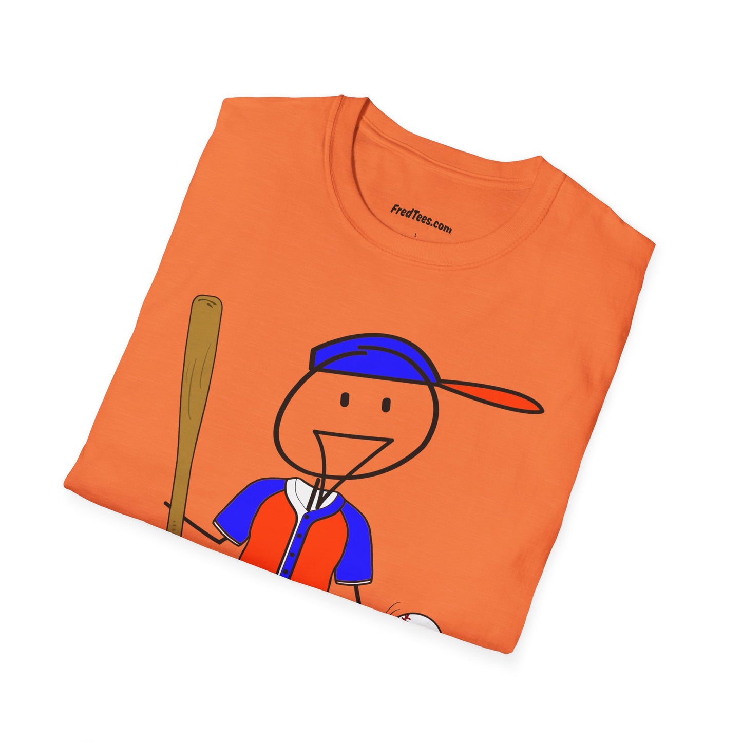FRED is ready to PLAY BALL! His forever motto - HAVE FUN, PLAY HARD, DON’T QUIT! Orange & Royal