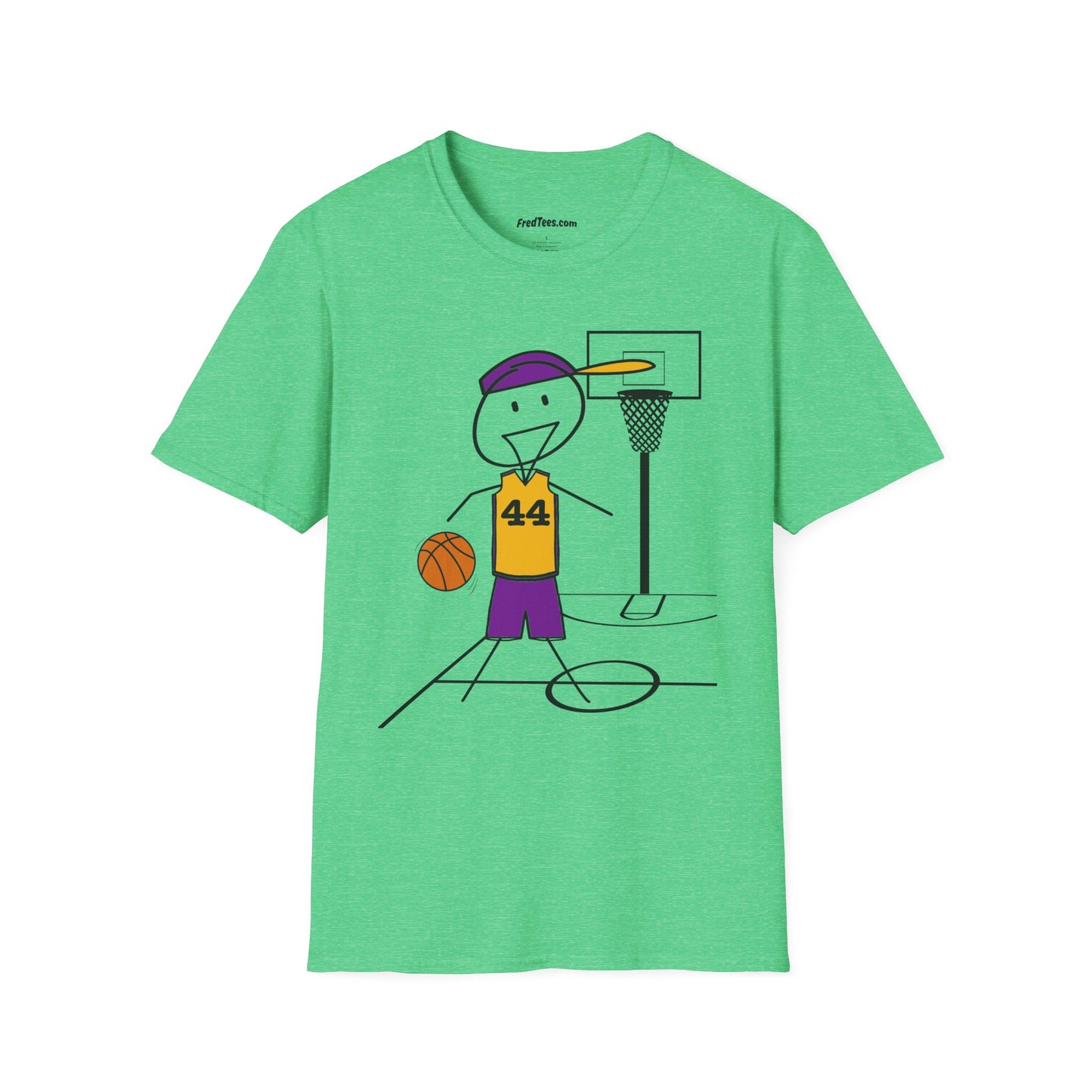 FRED is ready for the court! His forever motto - HAVE FUN, PLAY HARD, DON’T QUIT! More Purple & Yellow