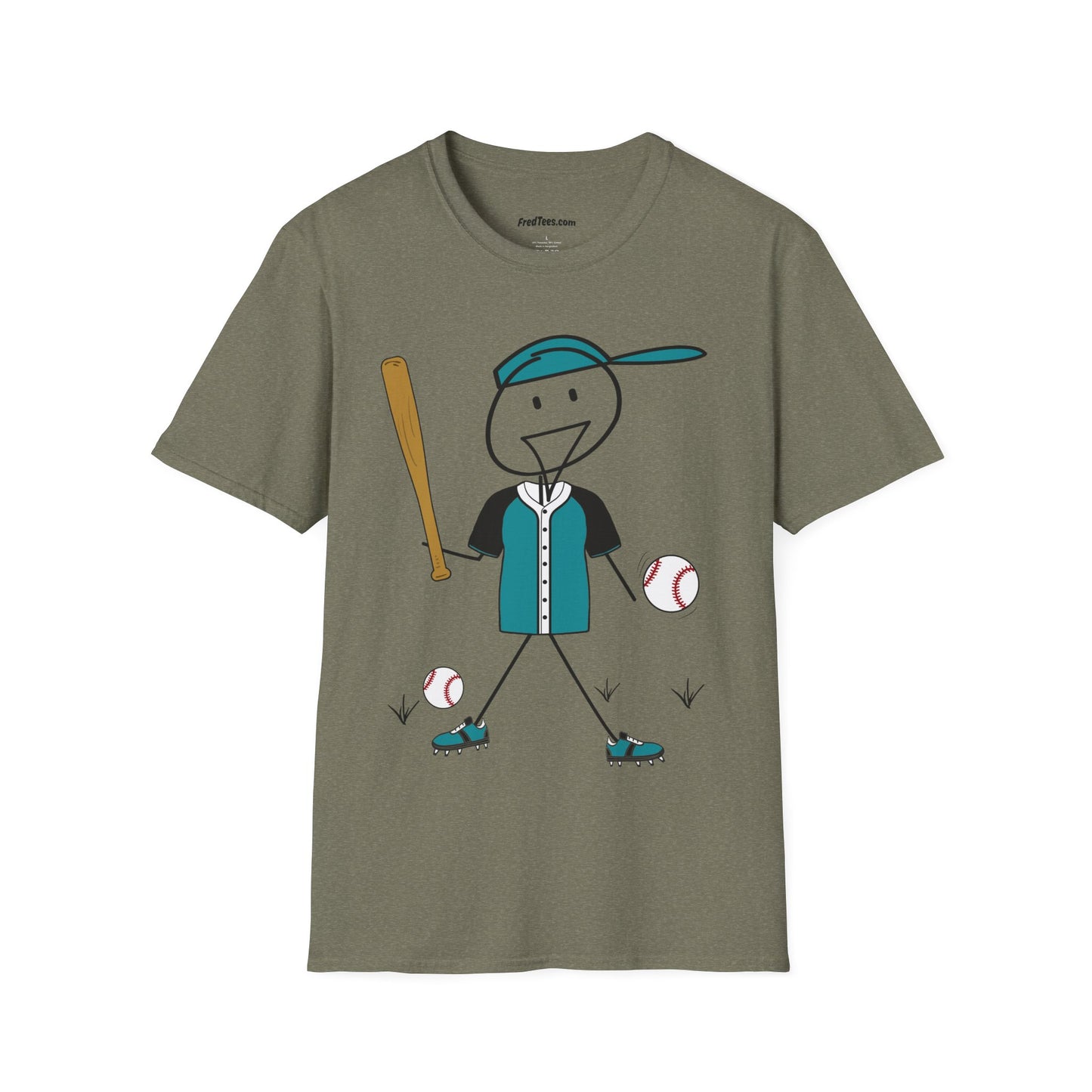 FRED is ready to PLAY BALL! His forever motto - HAVE FUN, PLAY HARD, DON’T QUIT! Teal & Black