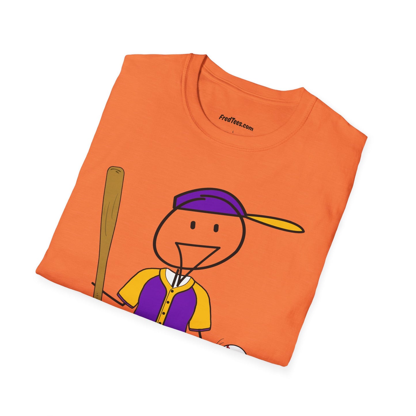 FRED is ready to PLAY BALL! His forever motto - HAVE FUN, PLAY HARD, DON’T QUIT! Purple & Yellow