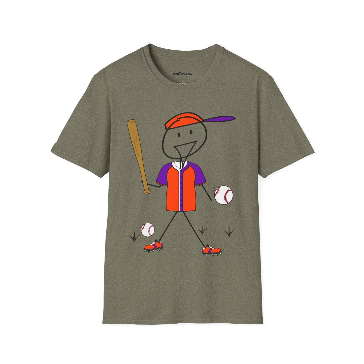 FRED is ready to PLAY BALL! His forever motto - HAVE FUN, PLAY HARD, DON’T QUIT! Orange & Purple