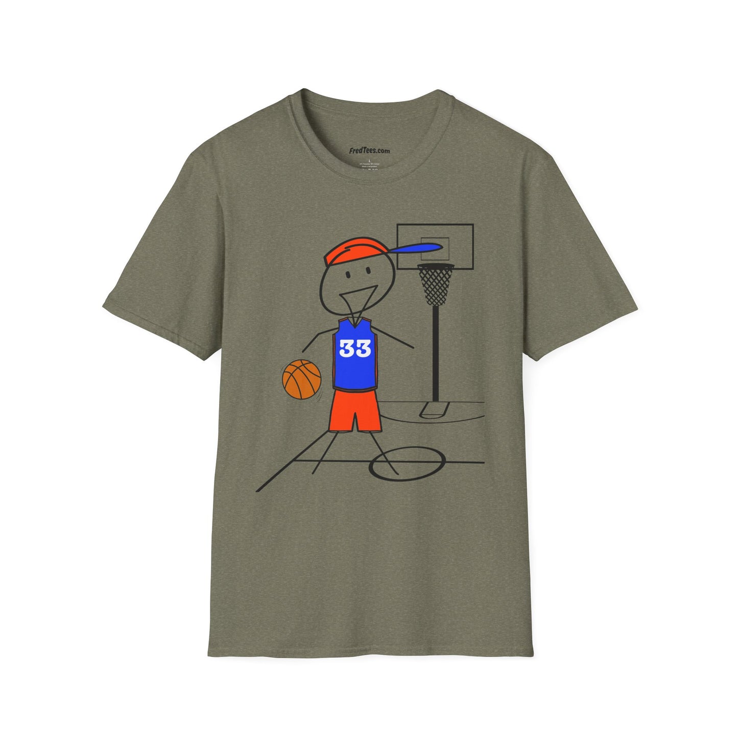 FRED is ready for the court! His forever motto - HAVE FUN, PLAY HARD, DON’T QUIT! Orange & Royal