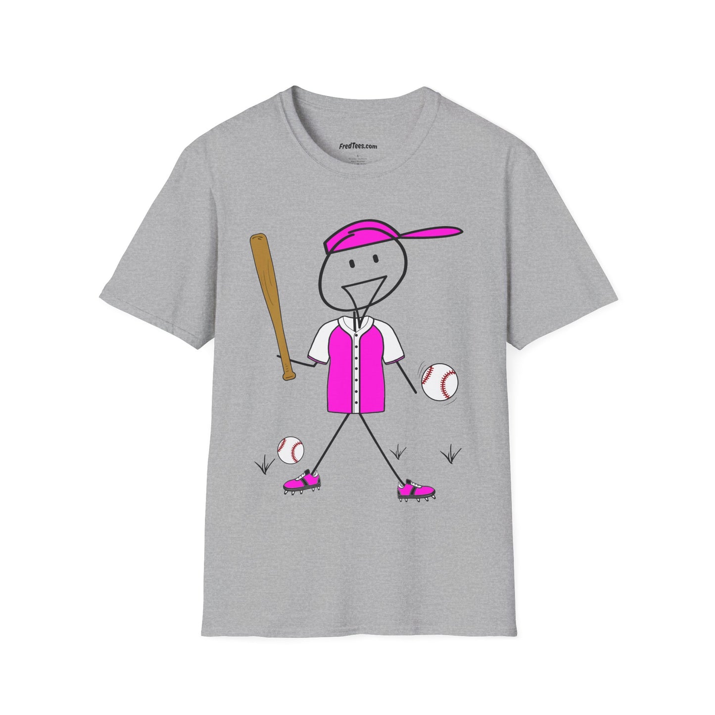 FRED is ready to PLAY BALL! His forever motto - HAVE FUN, PLAY HARD, DON’T QUIT! Hot Pink