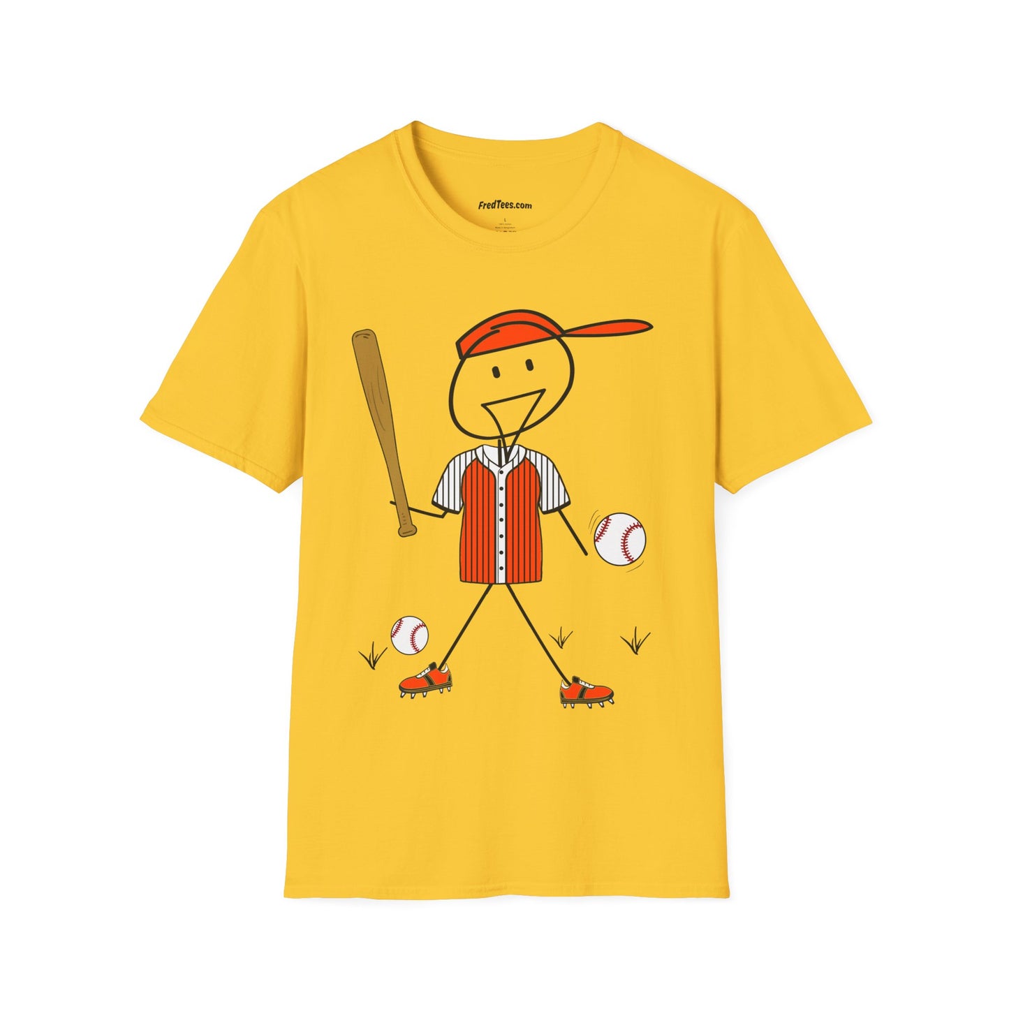 FRED is ready to PLAY BALL! His forever motto - HAVE FUN, PLAY HARD, DON’T QUIT! Orange & Black Pinstripe