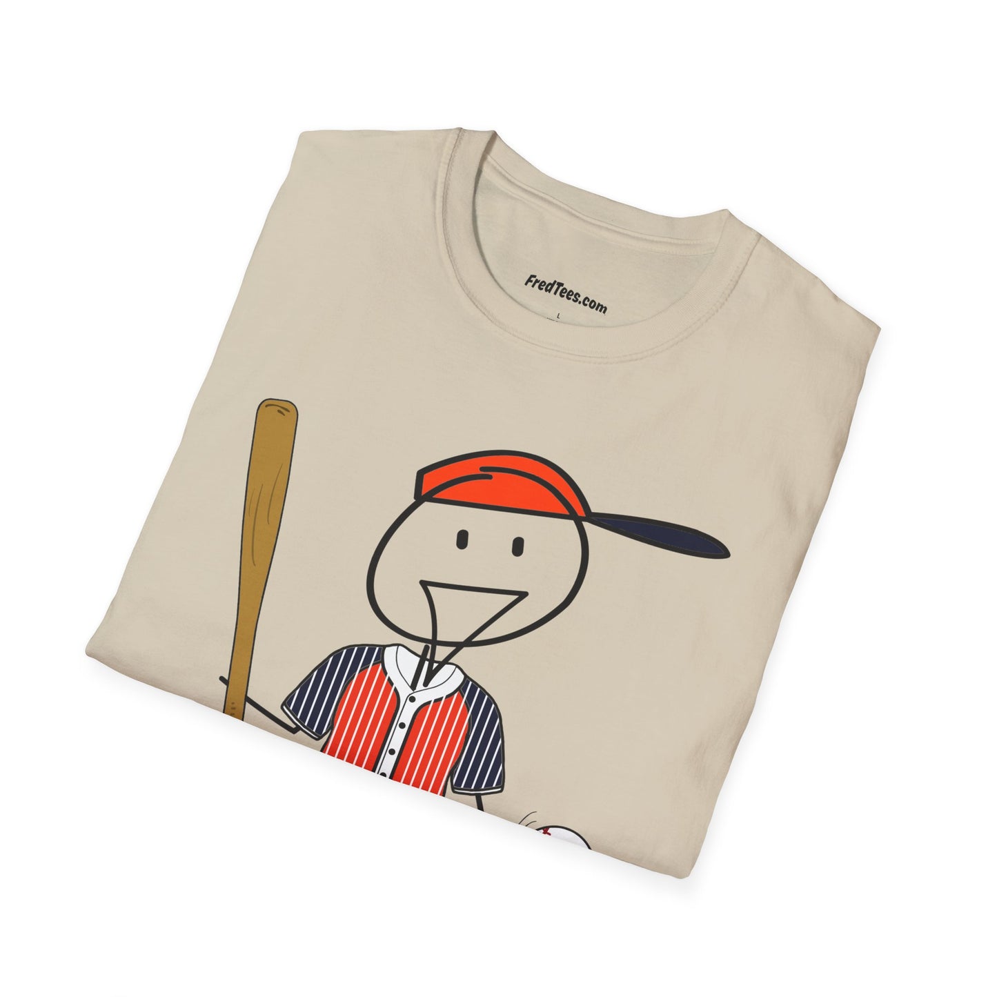 FRED is ready to PLAY BALL! His forever motto - HAVE FUN, PLAY HARD, DON’T QUIT! Orange & Navy Pinstripe