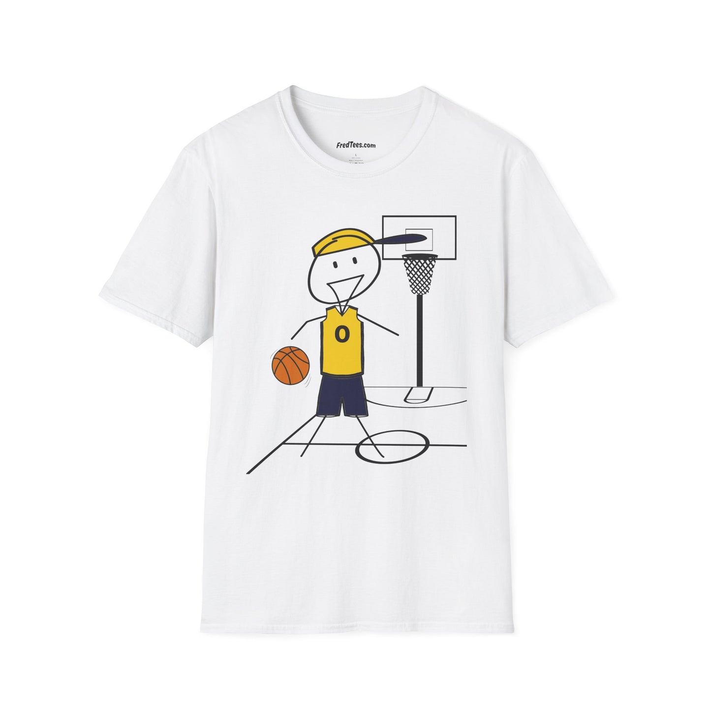 FRED is ready for the court! His forever motto - HAVE FUN, PLAY HARD, DON’T QUIT! Navy & Yellow
