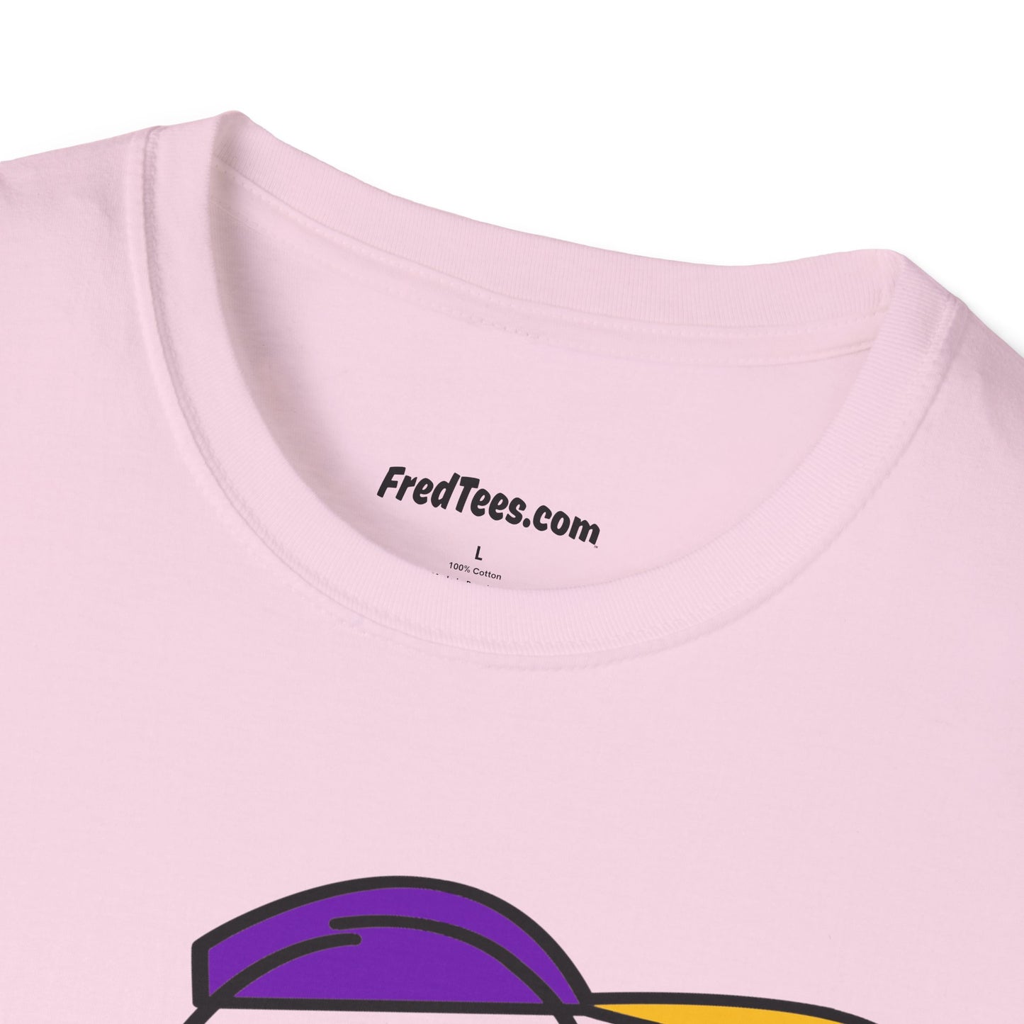 FRED is ready to PLAY BALL! His forever motto - HAVE FUN, PLAY HARD, DON’T QUIT! Purple & Yellow Pinstripe