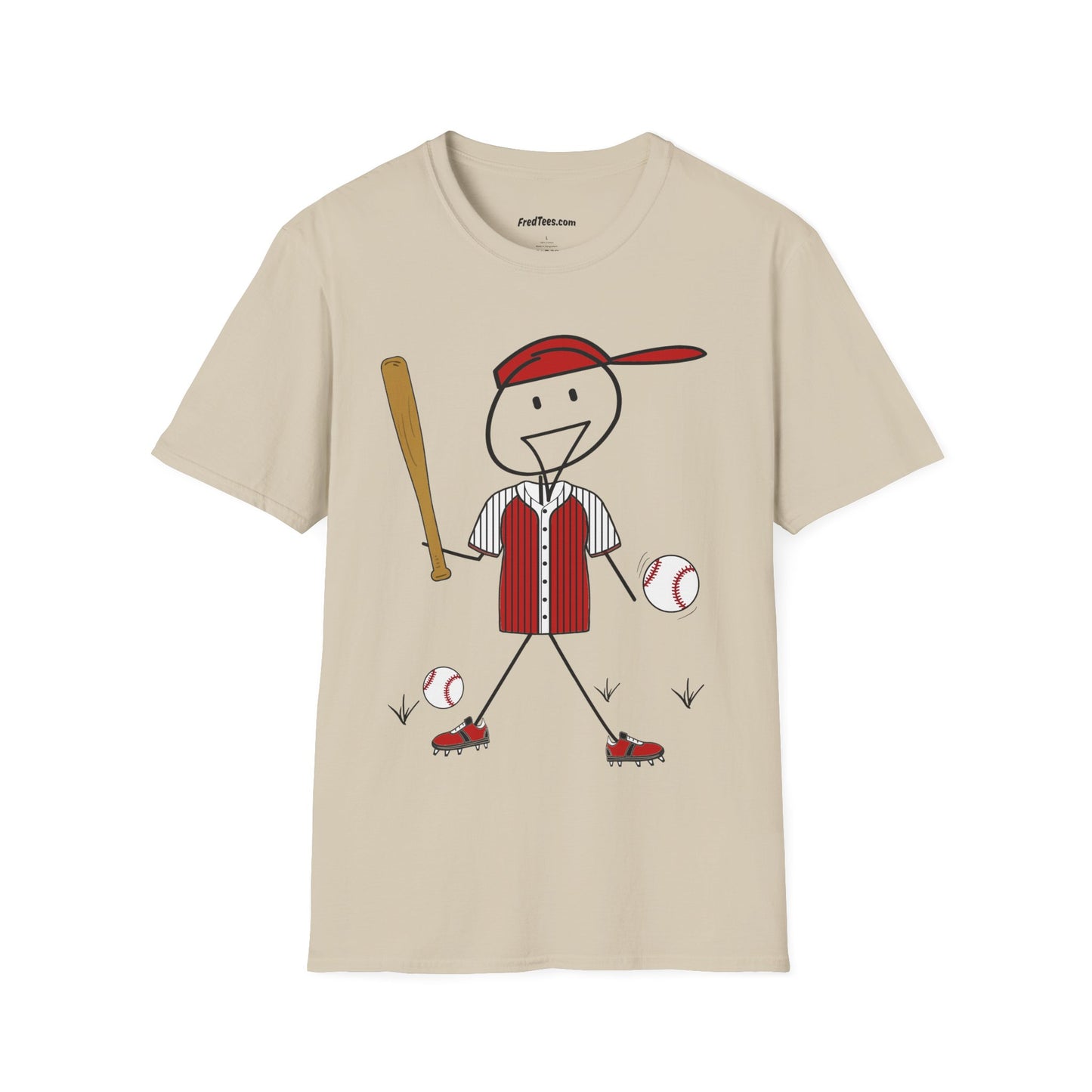 FRED is ready to PLAY BALL! His forever motto - HAVE FUN, PLAY HARD, DON’T QUIT! Red Pinstripe