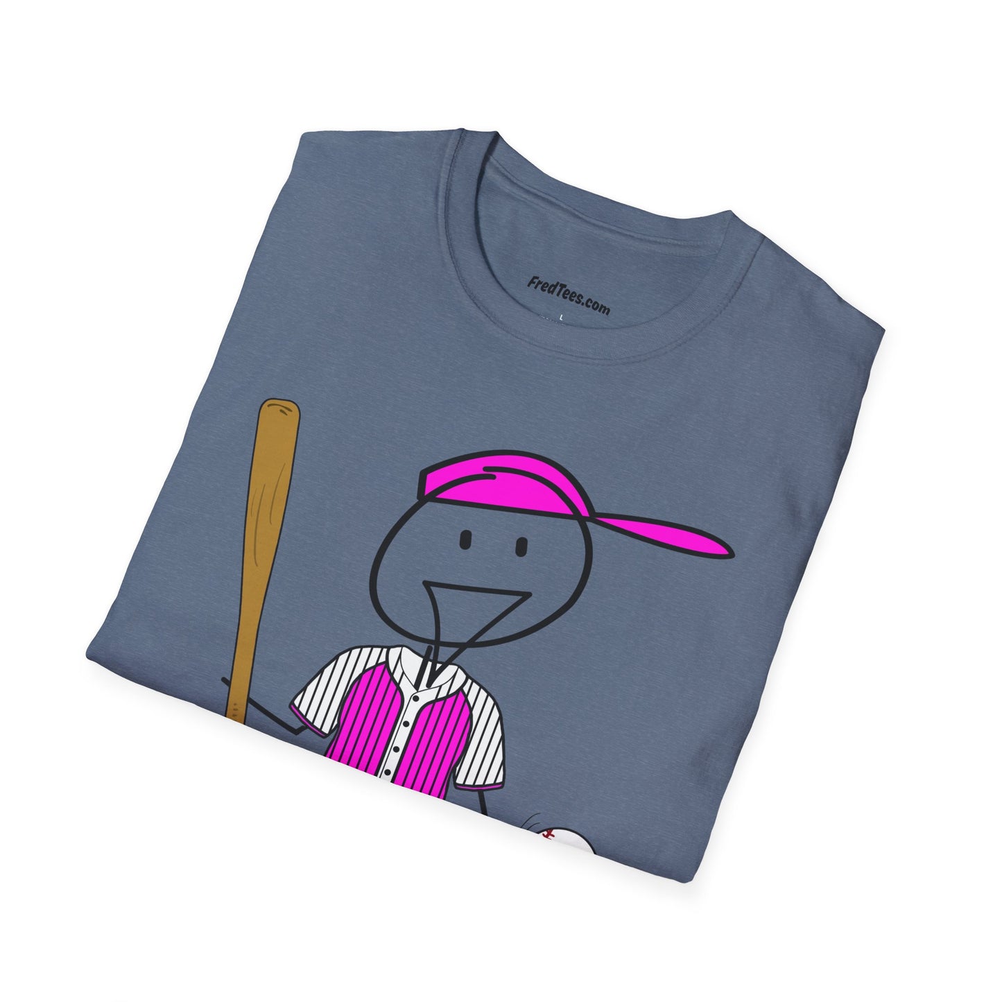 FRED is ready to PLAY BALL! His forever motto - HAVE FUN, PLAY HARD, DON’T QUIT! Hot Pink Pinstripe