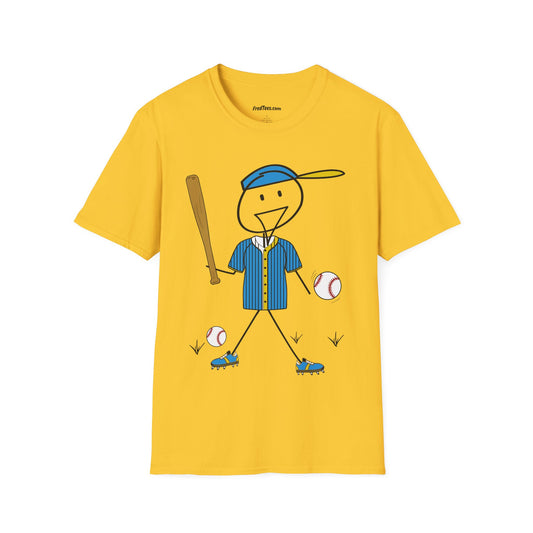 FRED is ready to PLAY BALL! His forever motto - HAVE FUN, PLAY HARD, DON’T QUIT! Aqua & Yellow Pinstripe