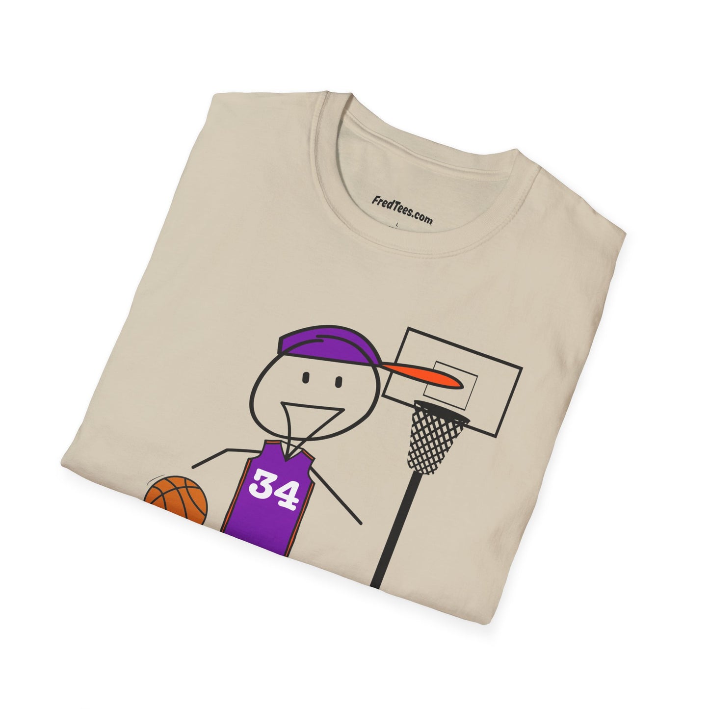 FRED is ready for the court! His forever motto - HAVE FUN, PLAY HARD, DON’T QUIT! Purple & Orange