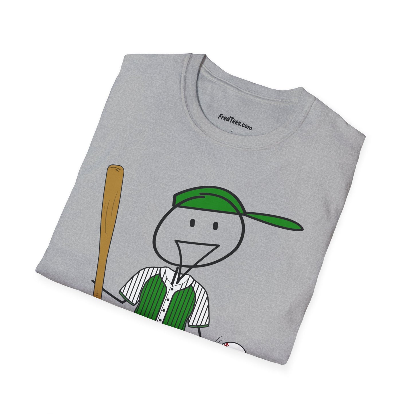 FRED is ready to PLAY BALL! His forever motto - HAVE FUN, PLAY HARD, DON’T QUIT! Green Pinstripe