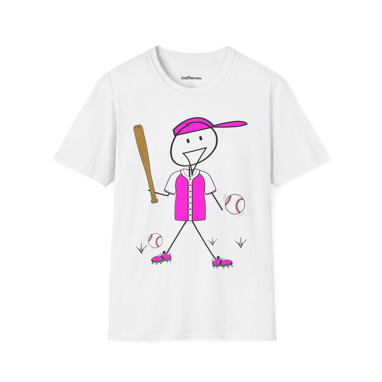 FRED is ready to PLAY BALL! His forever motto - HAVE FUN, PLAY HARD, DON’T QUIT! Hot Pink