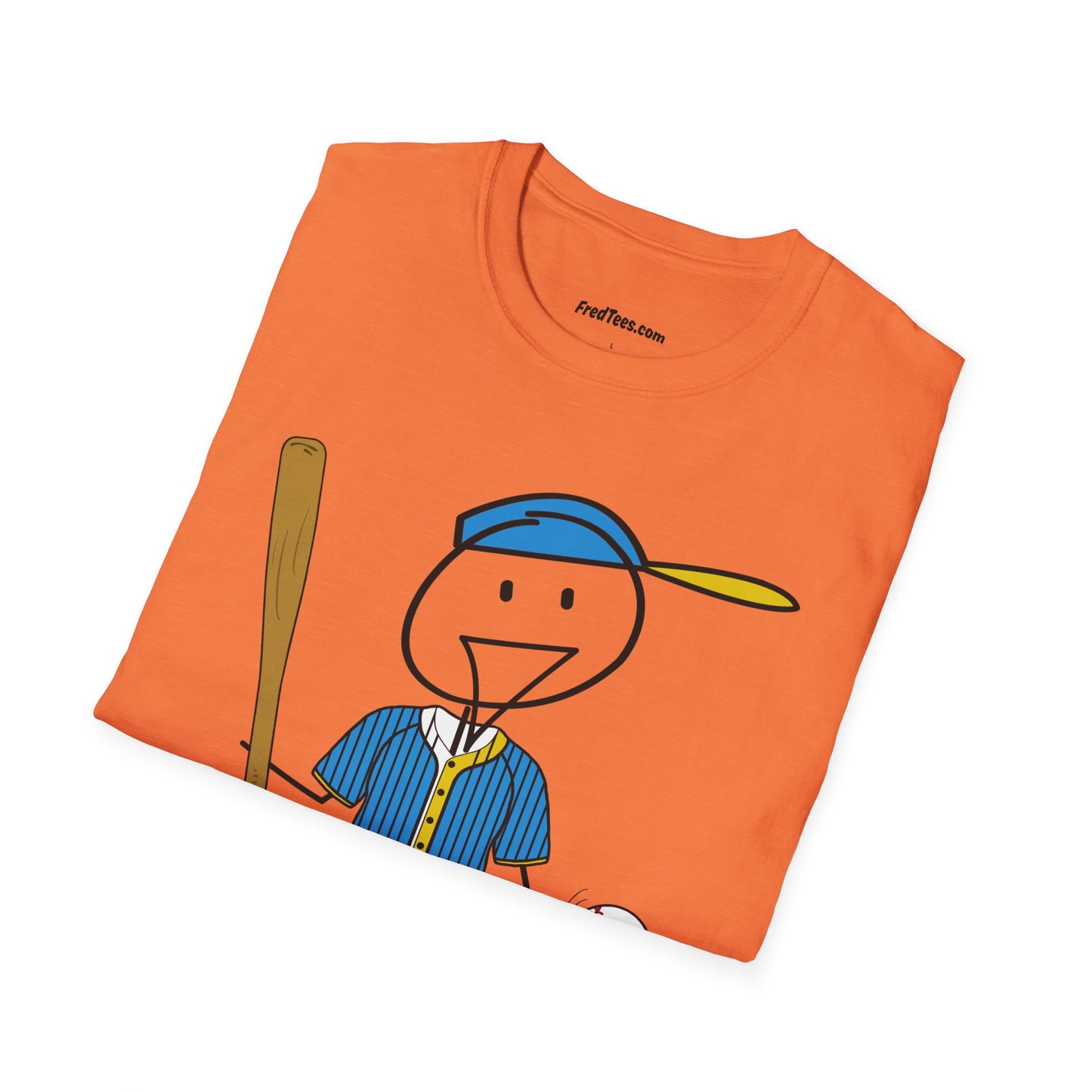 FRED is ready to PLAY BALL! His forever motto - HAVE FUN, PLAY HARD, DON’T QUIT! Aqua & Yellow Pinstripe