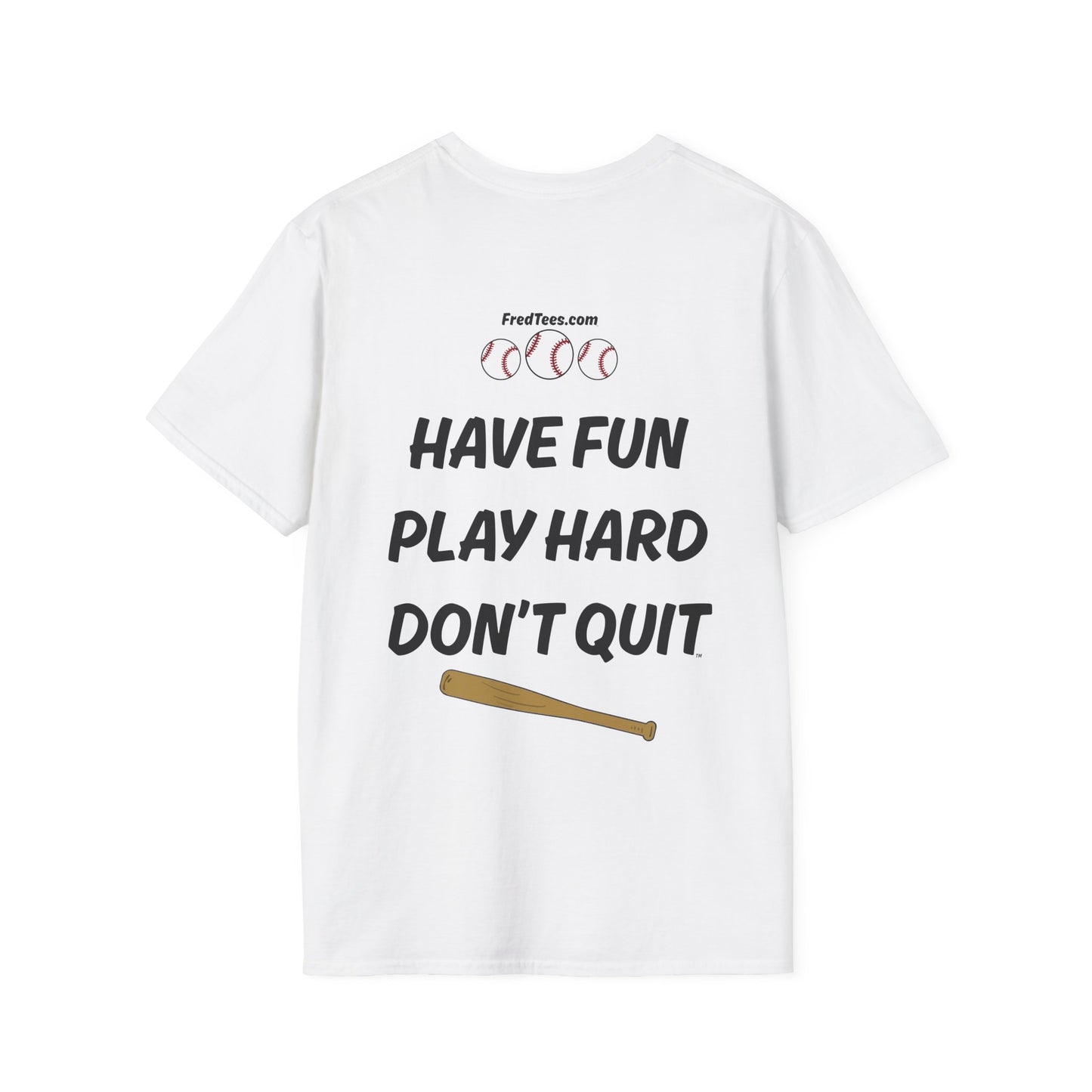 FRED is ready to PLAY BALL! His forever motto - HAVE FUN, PLAY HARD, DON’T QUIT! Orange & Purple