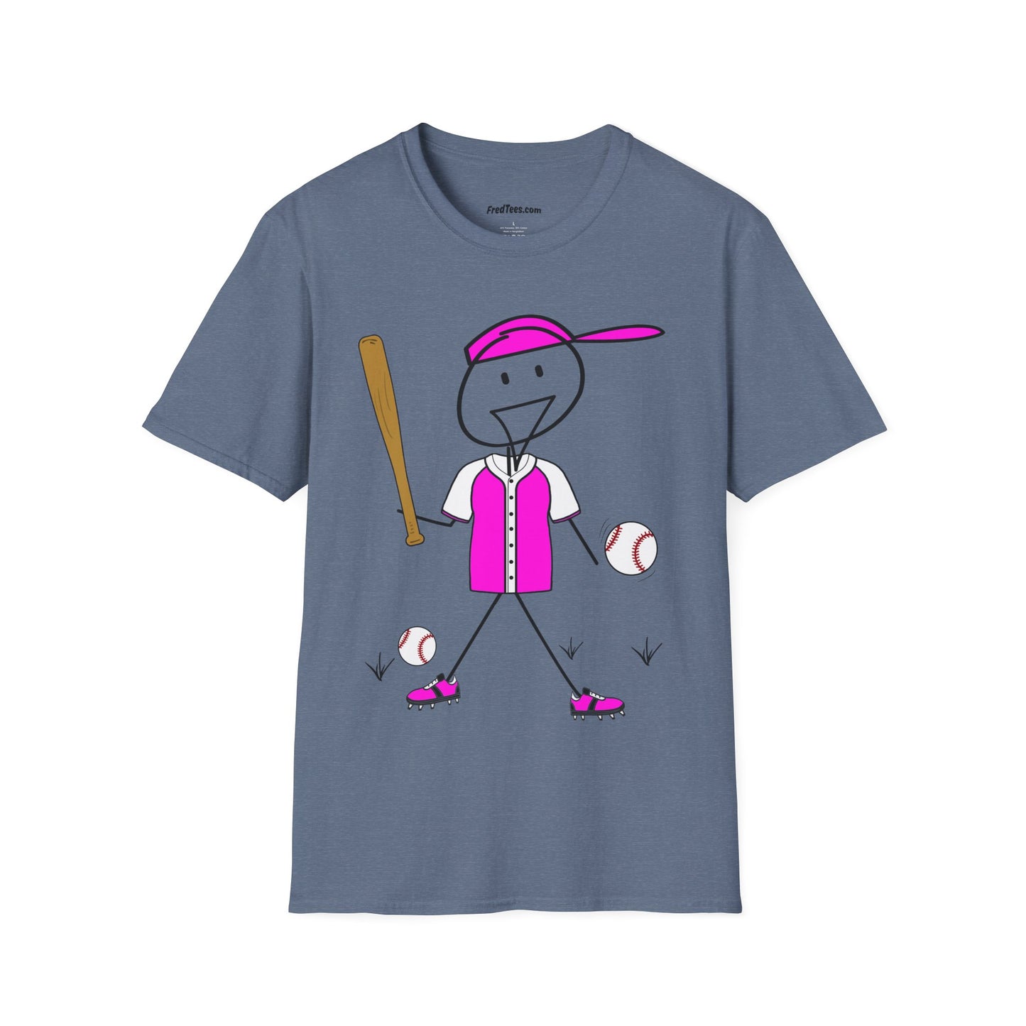 FRED is ready to PLAY BALL! His forever motto - HAVE FUN, PLAY HARD, DON’T QUIT! Hot Pink