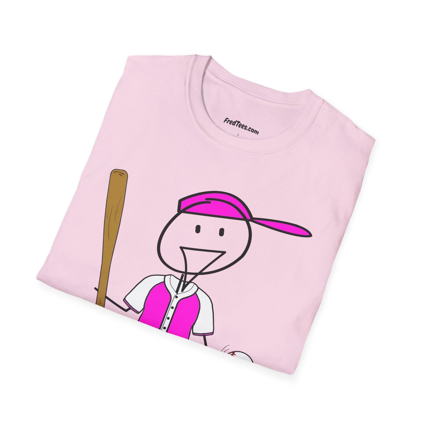 FRED is ready to PLAY BALL! His forever motto - HAVE FUN, PLAY HARD, DON’T QUIT! Hot Pink