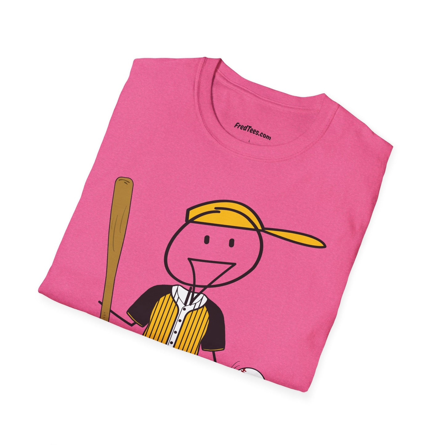 FRED is ready to PLAY BALL! His forever motto - HAVE FUN, PLAY HARD, DON’T QUIT! Yellow & Black Pinstripe