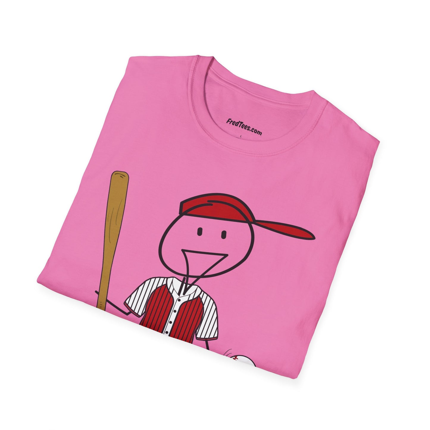 FRED is ready to PLAY BALL! His forever motto - HAVE FUN, PLAY HARD, DON’T QUIT! Red Pinstripe