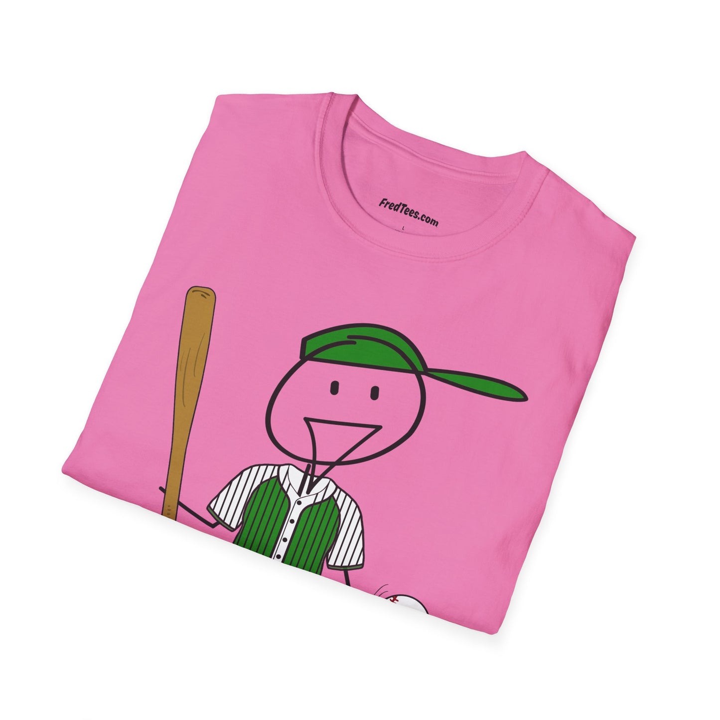 FRED is ready to PLAY BALL! His forever motto - HAVE FUN, PLAY HARD, DON’T QUIT! Green Pinstripe