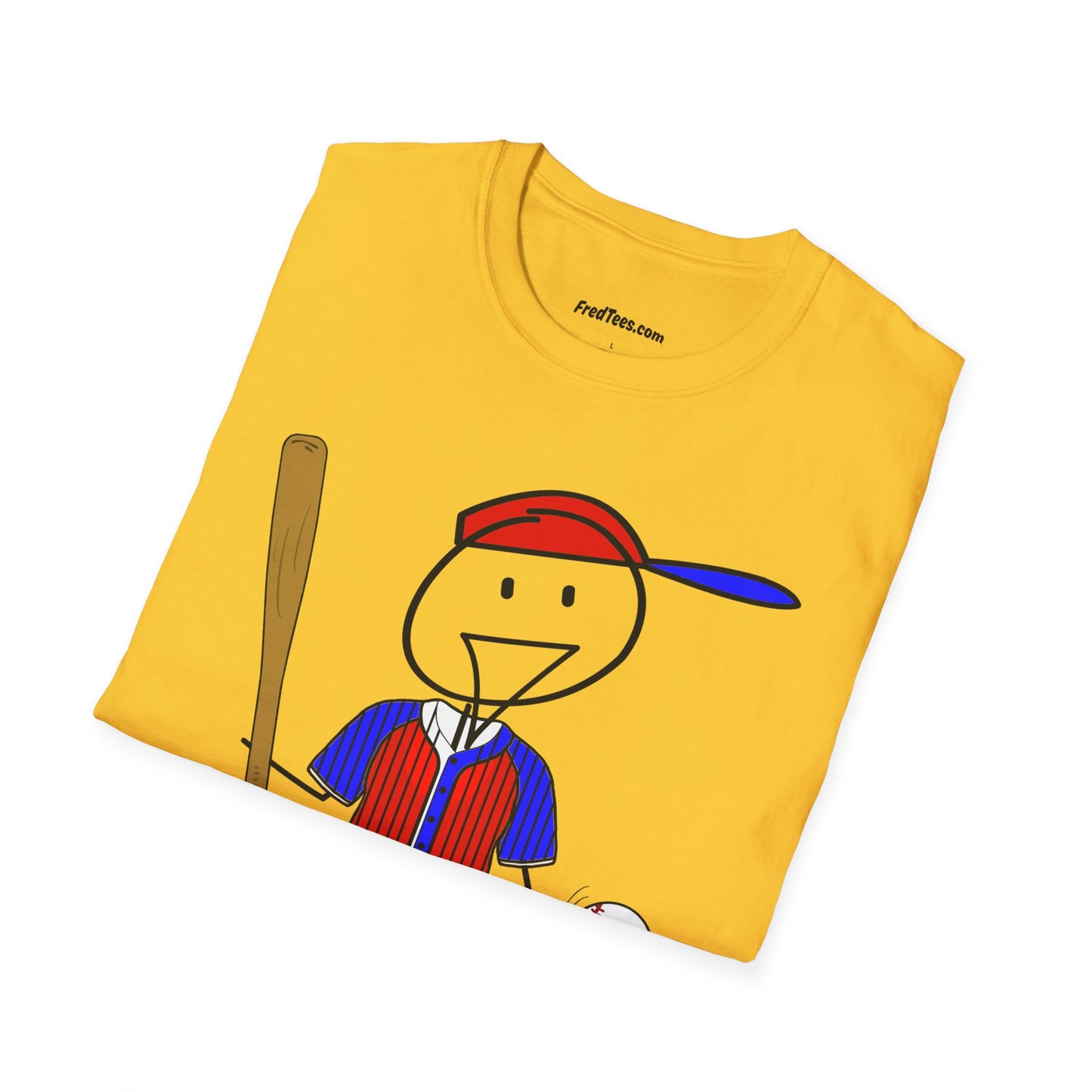 FRED is ready to PLAY BALL! His forever motto - HAVE FUN, PLAY HARD, DON’T QUIT! Red, White & Blue Pinstripe